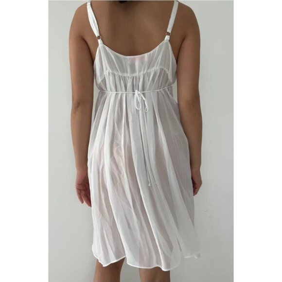 Oscar de la Renta Pink Label Powdered Babydoll Lingerie Dress - Small - Picture 8 of 9